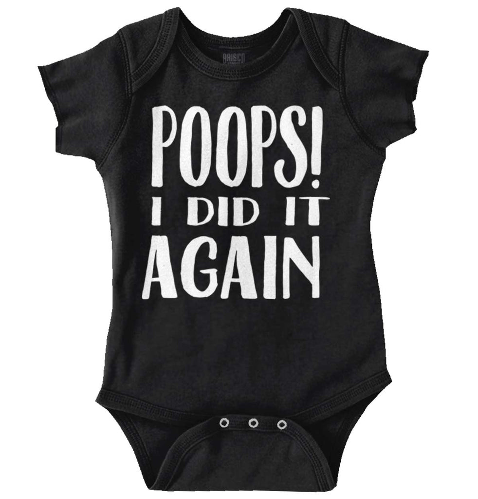 Poops I Did It Again Romper Bodysuit-Direct To Garment Print-Brisco Baby
