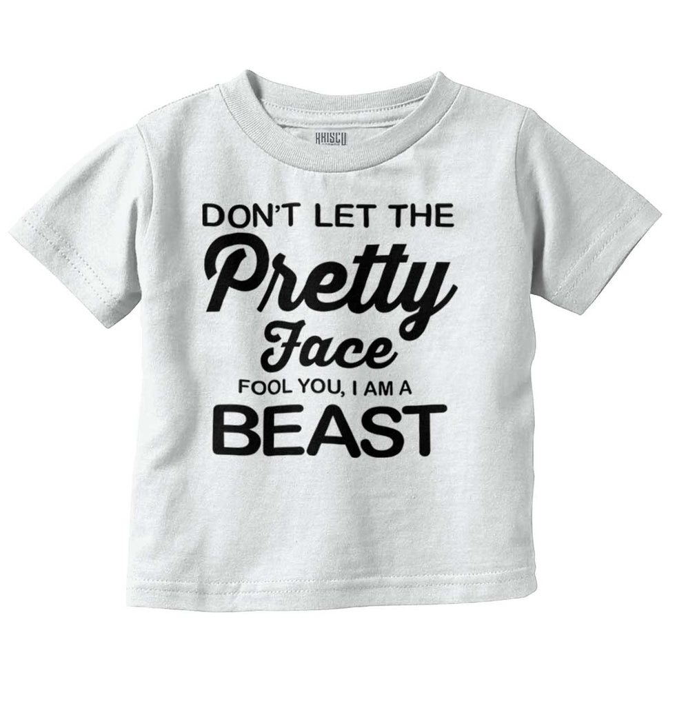 Pretty Face Infant Toddler T Shirt-Direct To Garment Print-Brisco Baby