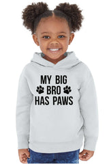 Big Bro Has Paws Toddler Pullover Hoodie-Direct To Garment Print-Brisco Baby