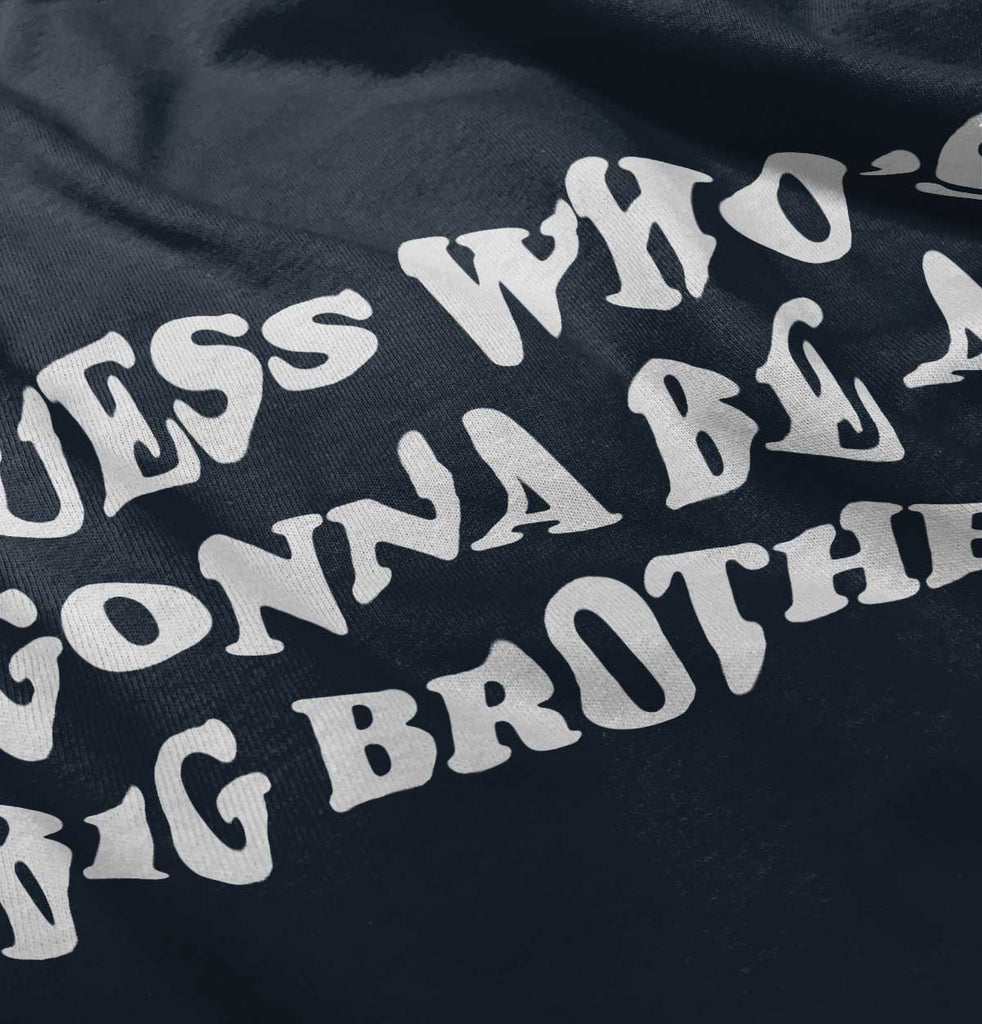 Guess Who's Gonna Be A Big Brother Romper Bodysuit-Direct To Garment Print-Brisco Baby