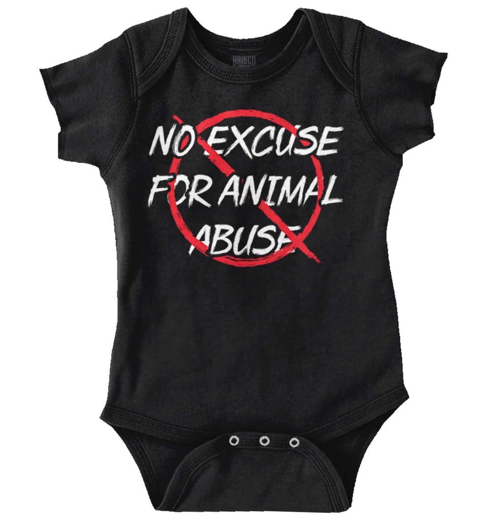 No Animal Abuse Romper Bodysuit-Direct To Garment Print-Brisco Baby
