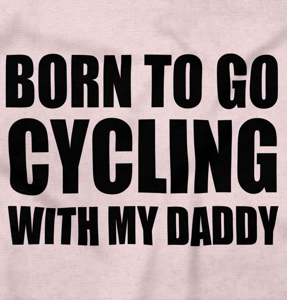Cycling With Daddy Toddler Ruffled Trim T-Shirt-Direct To Garment Print-Brisco Baby