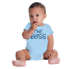 The Boss Romper Bodysuit-Direct To Garment Print-Brisco Baby