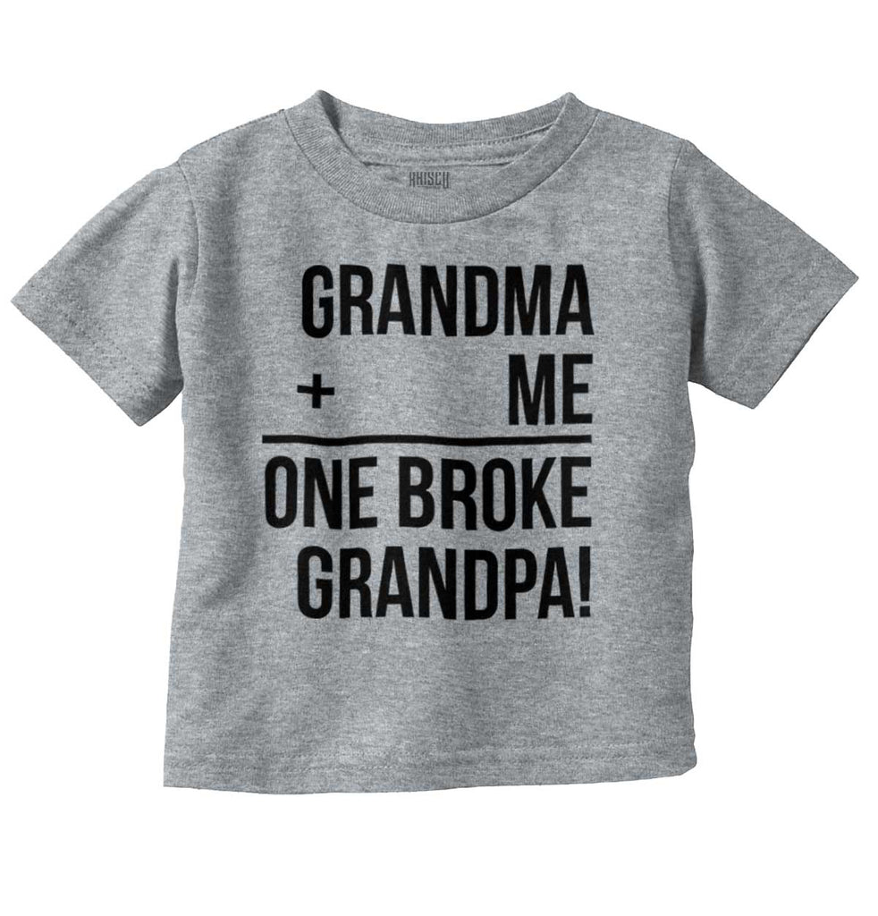 One Broke Grandpa Infant Toddler T Shirt-Direct To Garment Print-Brisco Baby