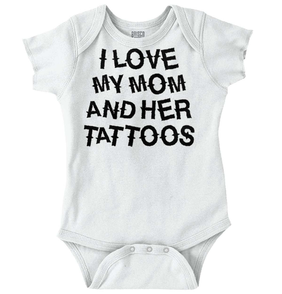 Mom's Tattoos Romper Bodysuit-Direct To Garment Print-Brisco Baby