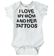 Mom's Tattoos Romper Bodysuit-Direct To Garment Print-Brisco Baby