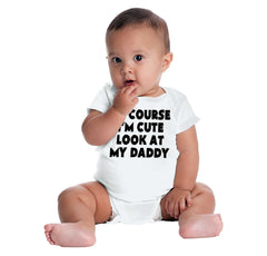 I'm Cute Romper Bodysuit-Direct To Garment Print-Brisco Baby