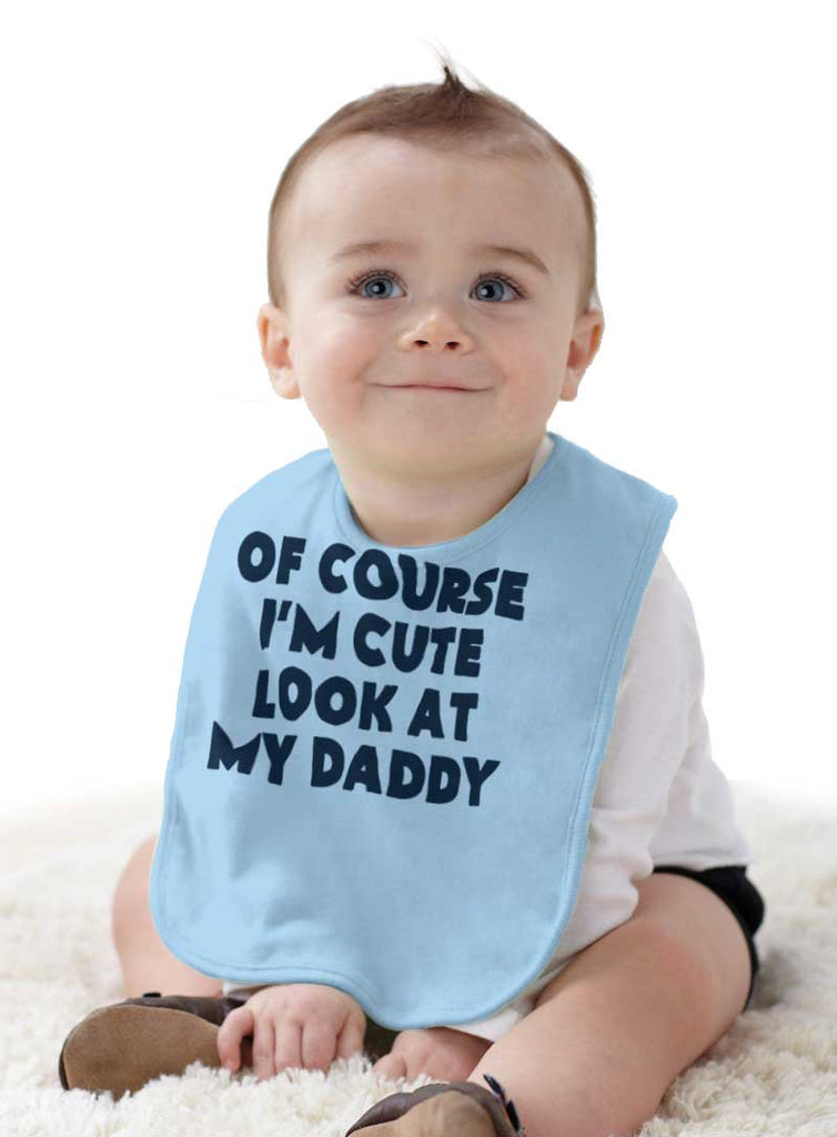 I'm Cute Infant Baby Bib-Direct To Garment Print-Brisco Baby