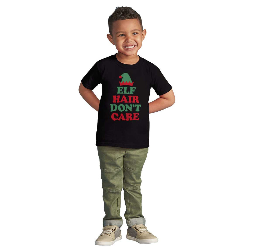 Elf Hair Don't Care Infant Toddler T Shirt-Direct To Garment Print-Brisco Baby