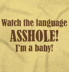 Watch The Language Infant Toddler T Shirt-Direct To Garment Print-Brisco Baby
