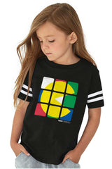 Artsy Pac-Man Toddler Football Jersey Tee-Direct To Garment Print-Brisco Baby