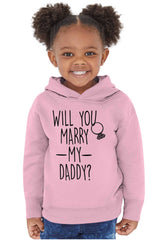 Marry My Daddy Toddler Pullover Hoodie-Direct To Garment Print-Brisco Baby