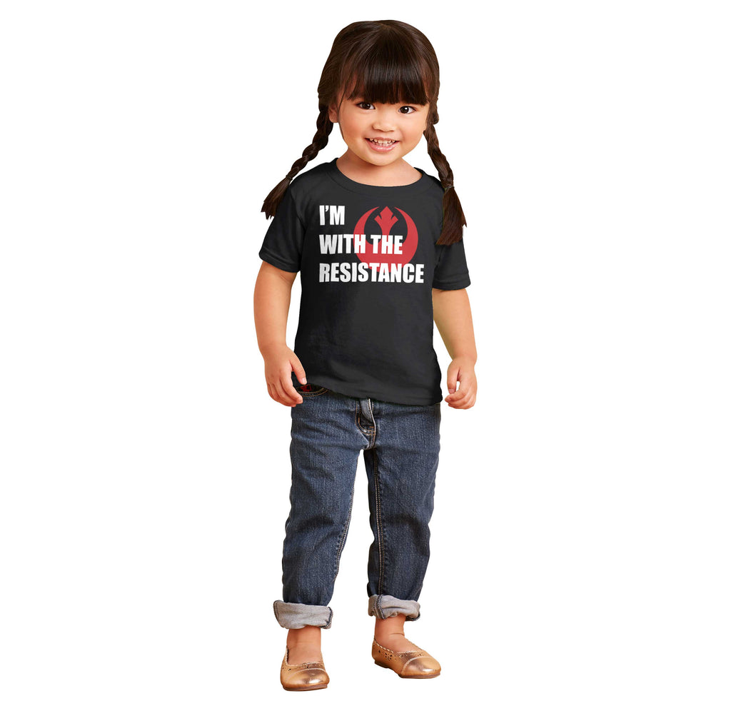 With The Resistance Infant Toddler T Shirt-Direct To Garment Print-Brisco Baby