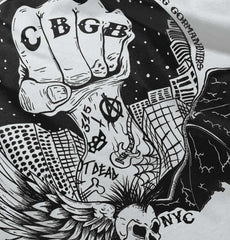 Bat CBGB Infant Toddler T Shirt-Direct To Garment Print-Brisco Baby