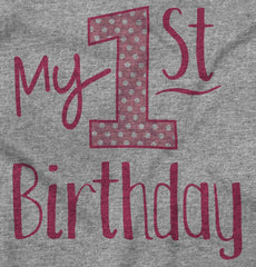 My First Birthday Romper Bodysuit-Direct To Garment Print-Brisco Baby