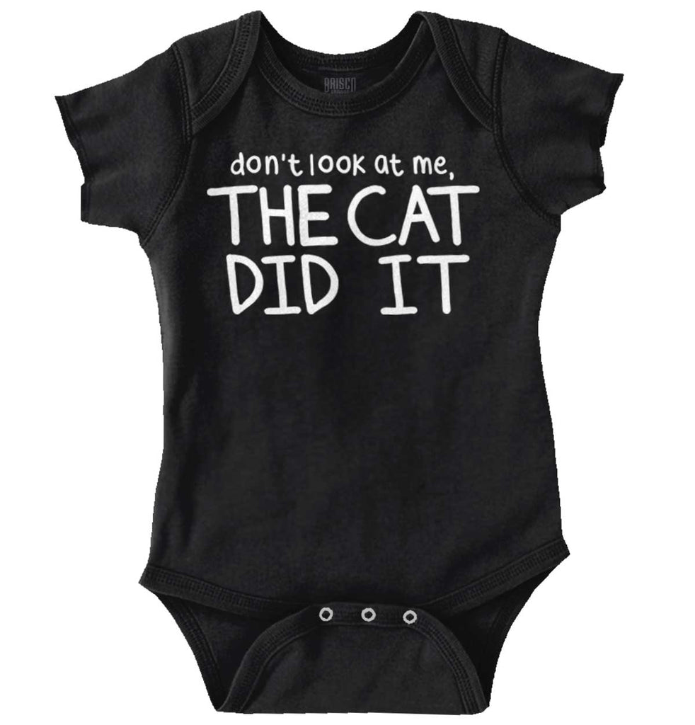 Cat Did It Romper Bodysuit-Direct To Garment Print-Brisco Baby