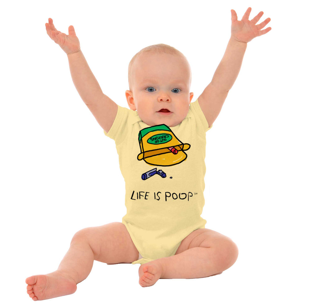 Out of Crayons Romper Bodysuit-Direct To Garment Print-Brisco Baby