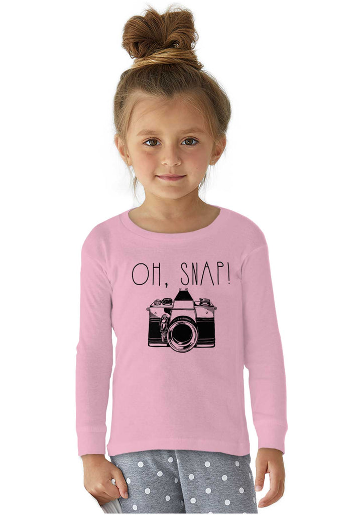Oh Snap Camera Solid Baby Pajama Top-Direct To Garment Print-Brisco Baby