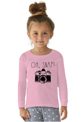 Oh Snap Camera Solid Baby Pajama Top-Direct To Garment Print-Brisco Baby