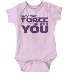 Force Be With You Romper Bodysuit-Direct To Garment Print-Brisco Baby