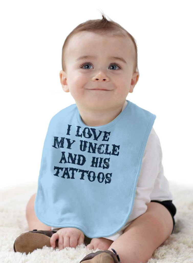 Uncle's Tattoos Infant Baby Bib-Direct To Garment Print-Brisco Baby