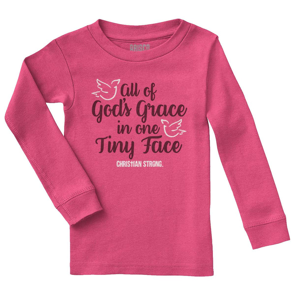 Gods Grace Tiny Face Solid Baby Pajama Top-Direct To Garment Print-Brisco Baby