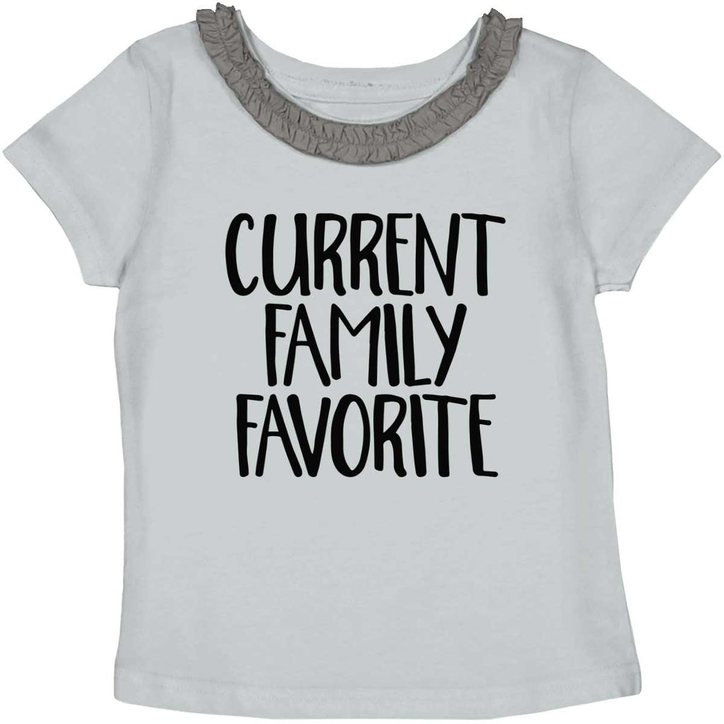 Family Favorite Toddler Ruffled Trim T-Shirt-Direct To Garment Print-Brisco Baby