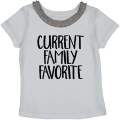 Family Favorite Toddler Ruffled Trim T-Shirt-Direct To Garment Print-Brisco Baby