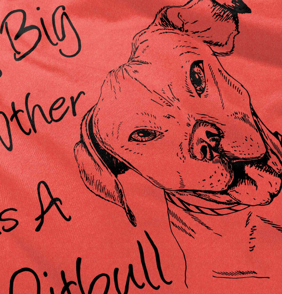 Brother is a Pitbull Toddler Football Jersey Tee-Direct To Garment Print-Brisco Baby