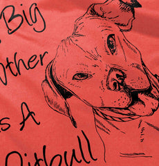 Brother is a Pitbull Toddler Football Jersey Tee-Direct To Garment Print-Brisco Baby