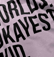 Worlds Okayest Kid Infant Baby Bib-Direct To Garment Print-Brisco Baby