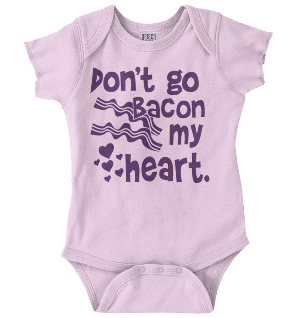 Don't Bacon my Heart Romper Bodysuit-Direct To Garment Print-Brisco Baby