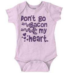 Don't Bacon my Heart Romper Bodysuit-Direct To Garment Print-Brisco Baby