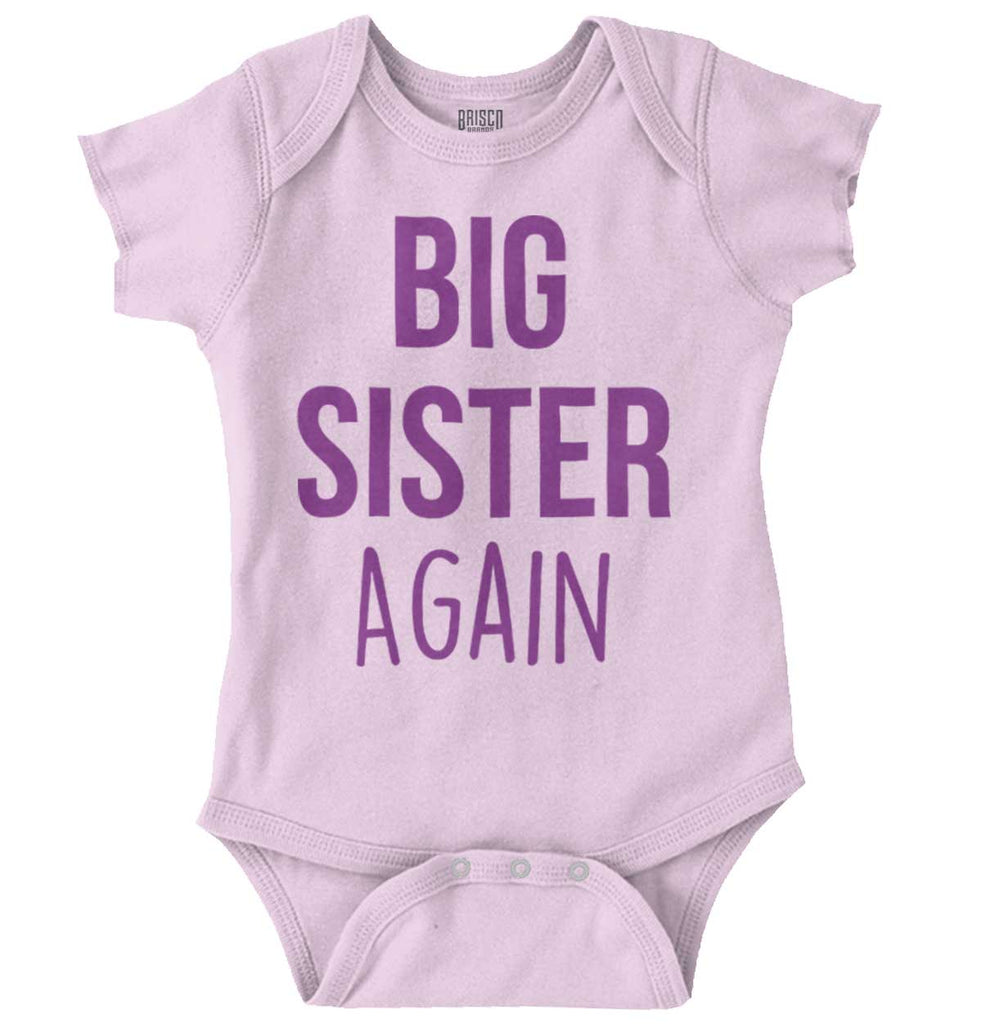 Big Sister Again Romper Bodysuit-Direct To Garment Print-Brisco Baby