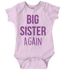Big Sister Again Romper Bodysuit-Direct To Garment Print-Brisco Baby