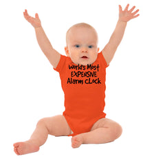 Alarm Clock Romper Bodysuit-Direct To Garment Print-Brisco Baby