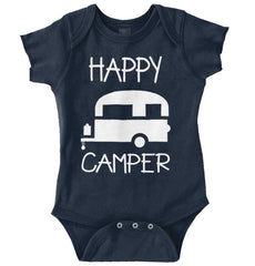 Happy Camper Romper Bodysuit-Direct To Garment Print-Brisco Baby