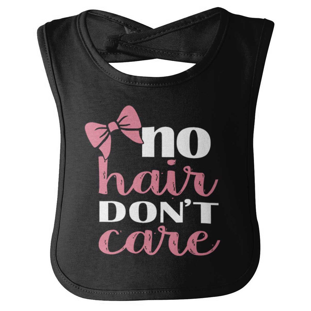 No Hair Don't Care Infant Baby Bib-Direct To Garment Print-Brisco Baby