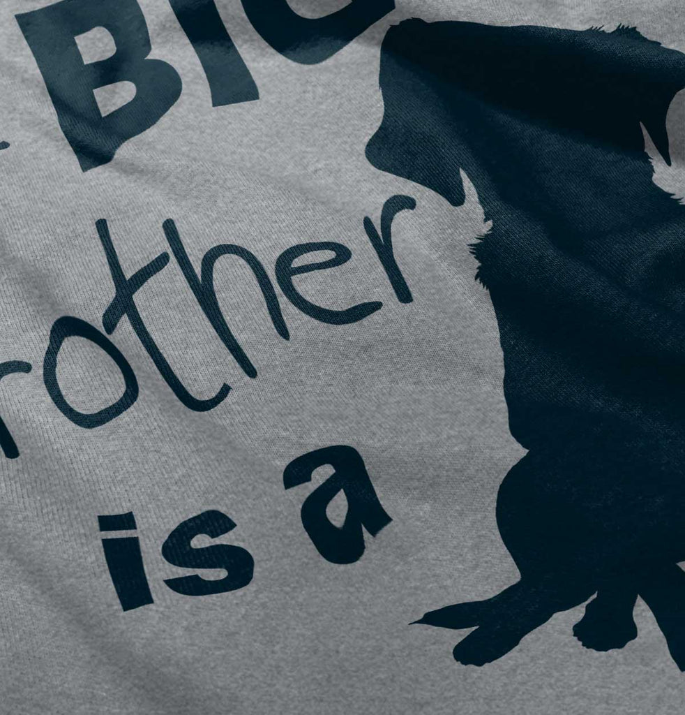 Brother is a Dog Toddler Football Jersey Tee-Direct To Garment Print-Brisco Baby