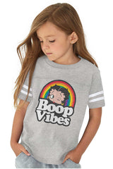 Boop Vibes Toddler Football Jersey Tee-Direct To Garment Print-Brisco Baby