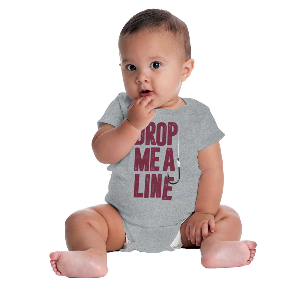 Drop Me A Line Romper Bodysuit-Direct To Garment Print-Brisco Baby