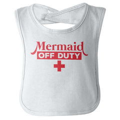 Mermaid Off Duty Infant Baby Bib-Direct To Garment Print-Brisco Baby