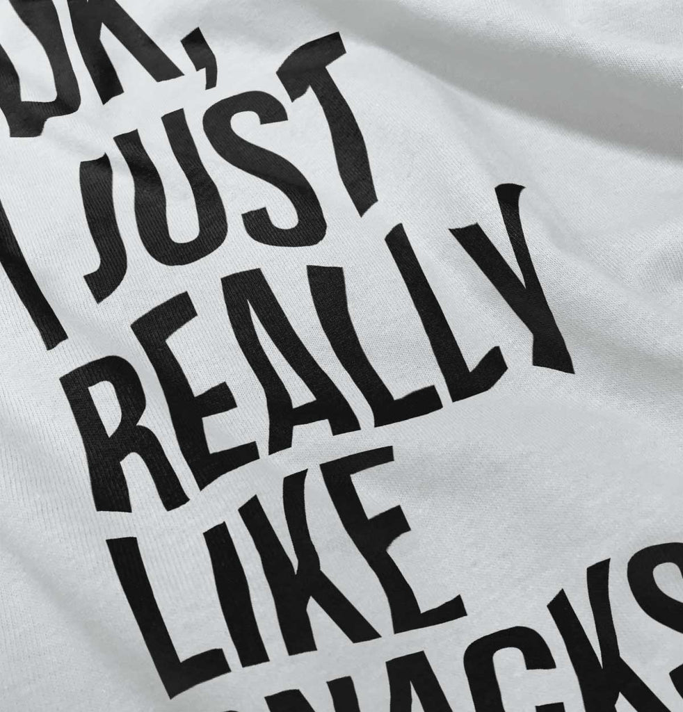 Really Like Snacks Baby Ruffled Trim Romper-Direct To Garment Print-Brisco Baby