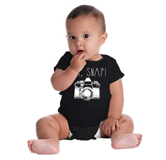 Oh Snap Camera Romper Bodysuit-Direct To Garment Print-Brisco Baby