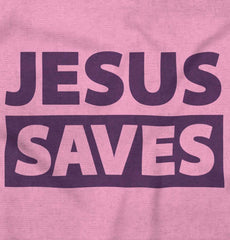 Jesus Saves Infant Baby Bib-Direct To Garment Print-Brisco Baby