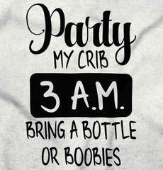 Party At My Crib Romper Bodysuit-Direct To Garment Print-Brisco Baby