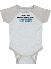 I Didn't Do It Raglan Romper Bodysuit-Direct To Garment Print-Brisco Baby
