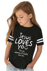 Jesus Loves You Toddler Football Jersey Tee-Direct To Garment Print-Brisco Baby