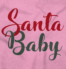 Santa Baby Infant Baby Bib-Direct To Garment Print-Brisco Baby