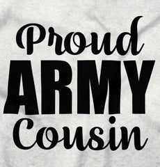 Proud Army Cousin Infant Baby Bib-Direct To Garment Print-Brisco Baby